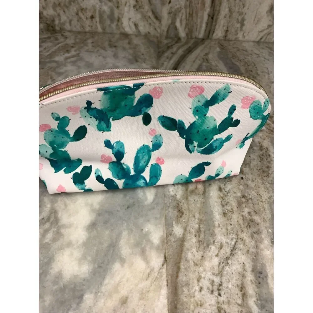 Makeup Bag with Cactus Design